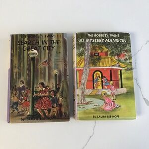 2 Vintage Bobbsey Twins Mystery Books 9 & 38 by Laura Lee Hope Collector
